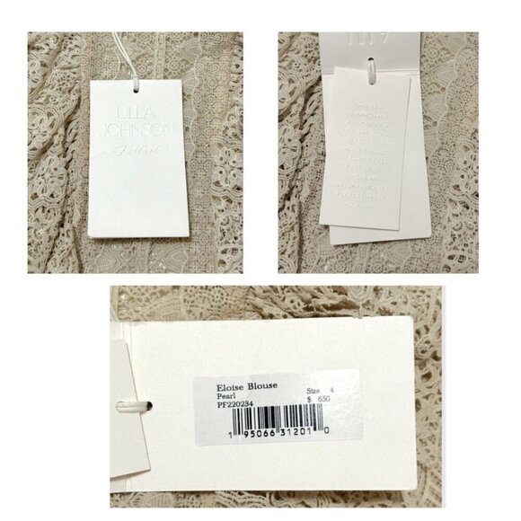 Ulla Johnson Eloise Blouse in Pearl, Size 4  New with tag - Picture 6 of 16